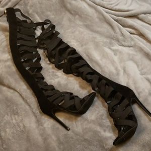 Thigh high heel boots/heels